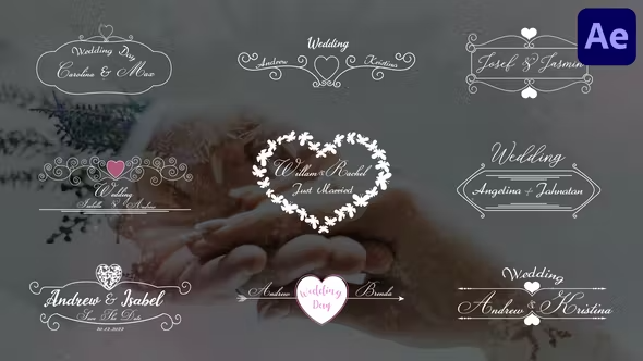 Videohive Unique Wedding Titles for After Effects 43382978