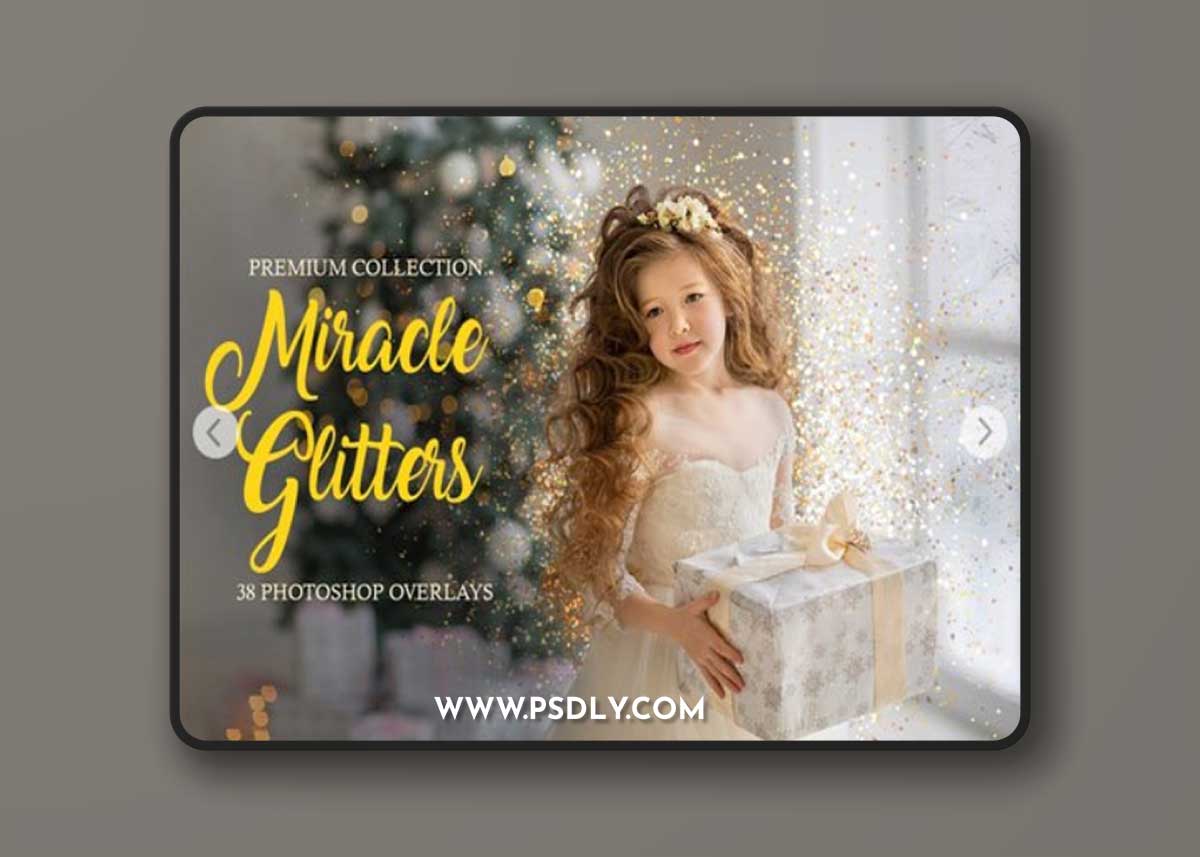 30 Miracle Glitter Photoshop Overlays