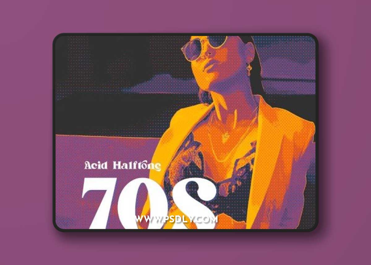 70s Acid Halftone Photo Effect