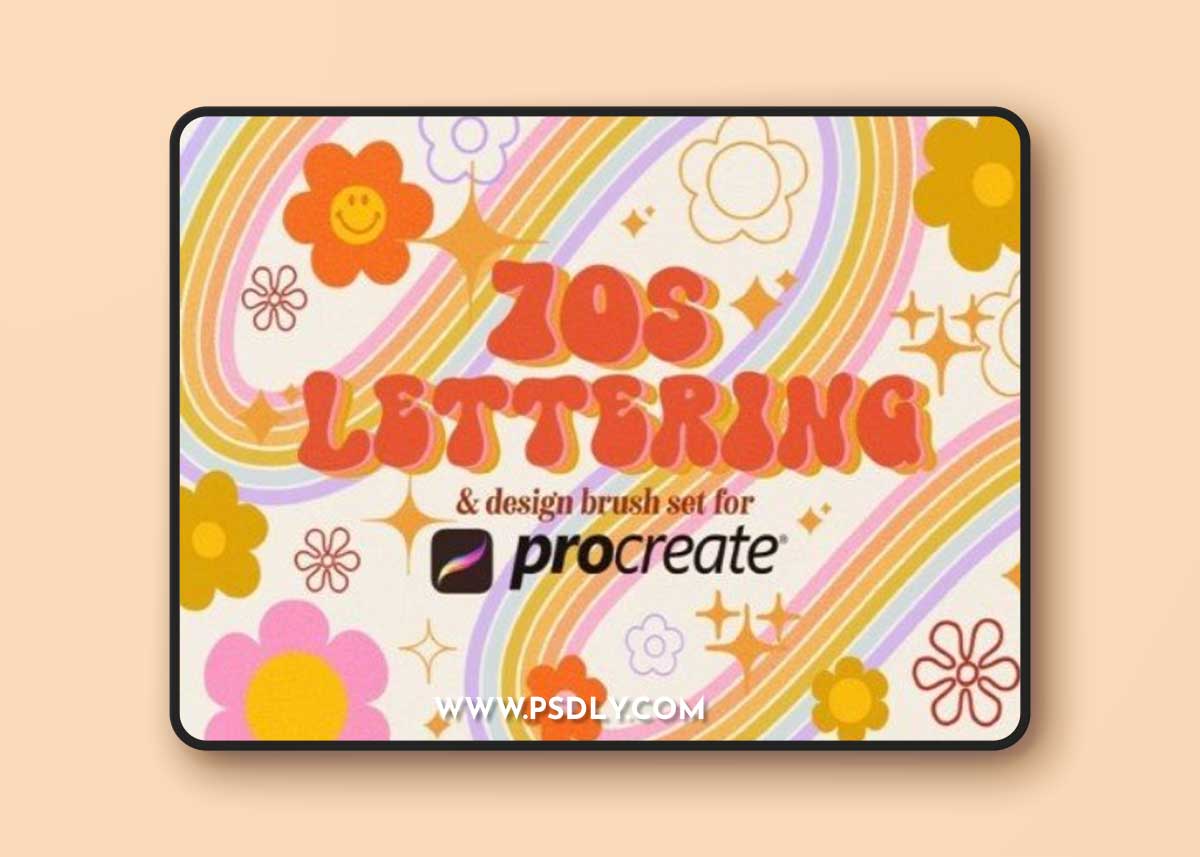70s Lettering Procreate Brushes