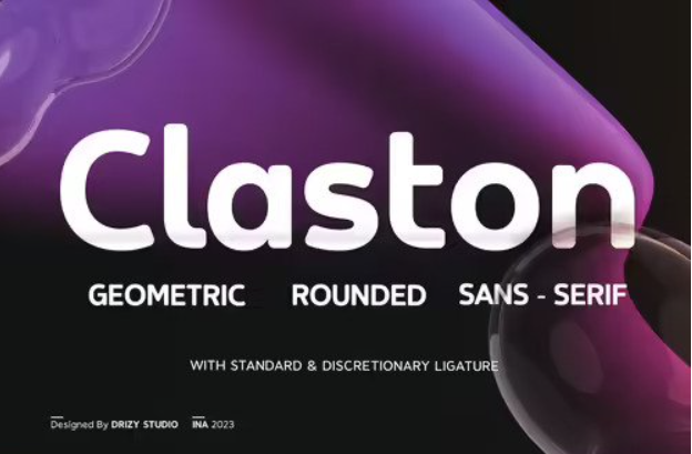 Claston - Geometric Rounded Font