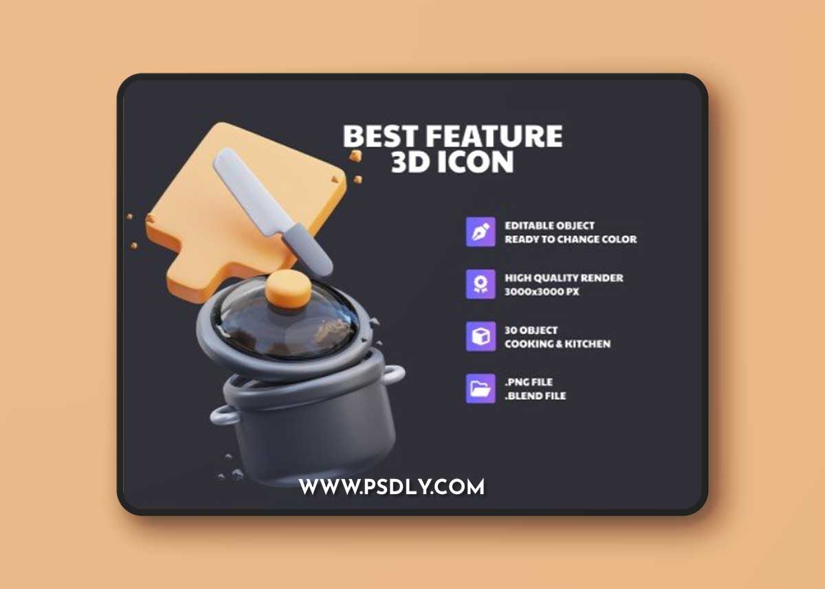 Cooking Time 3D Illustration