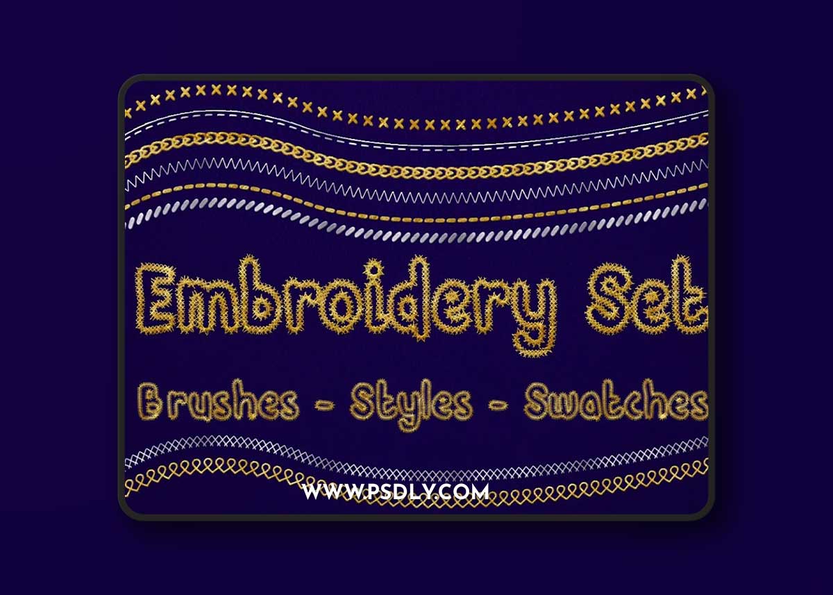 Creative Market - Embroidery Set for Photoshop