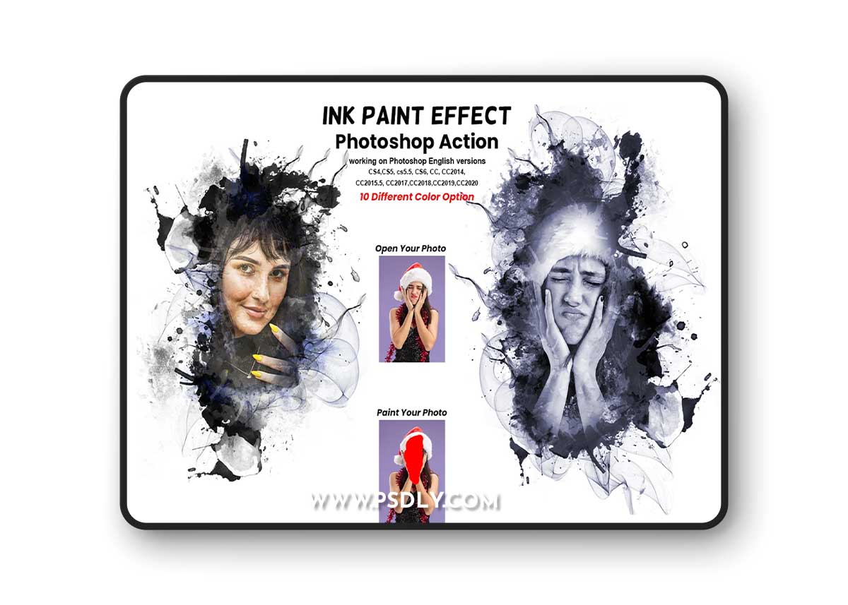 Creativemarket - Ink Paint Effect Photoshop Action 13423281