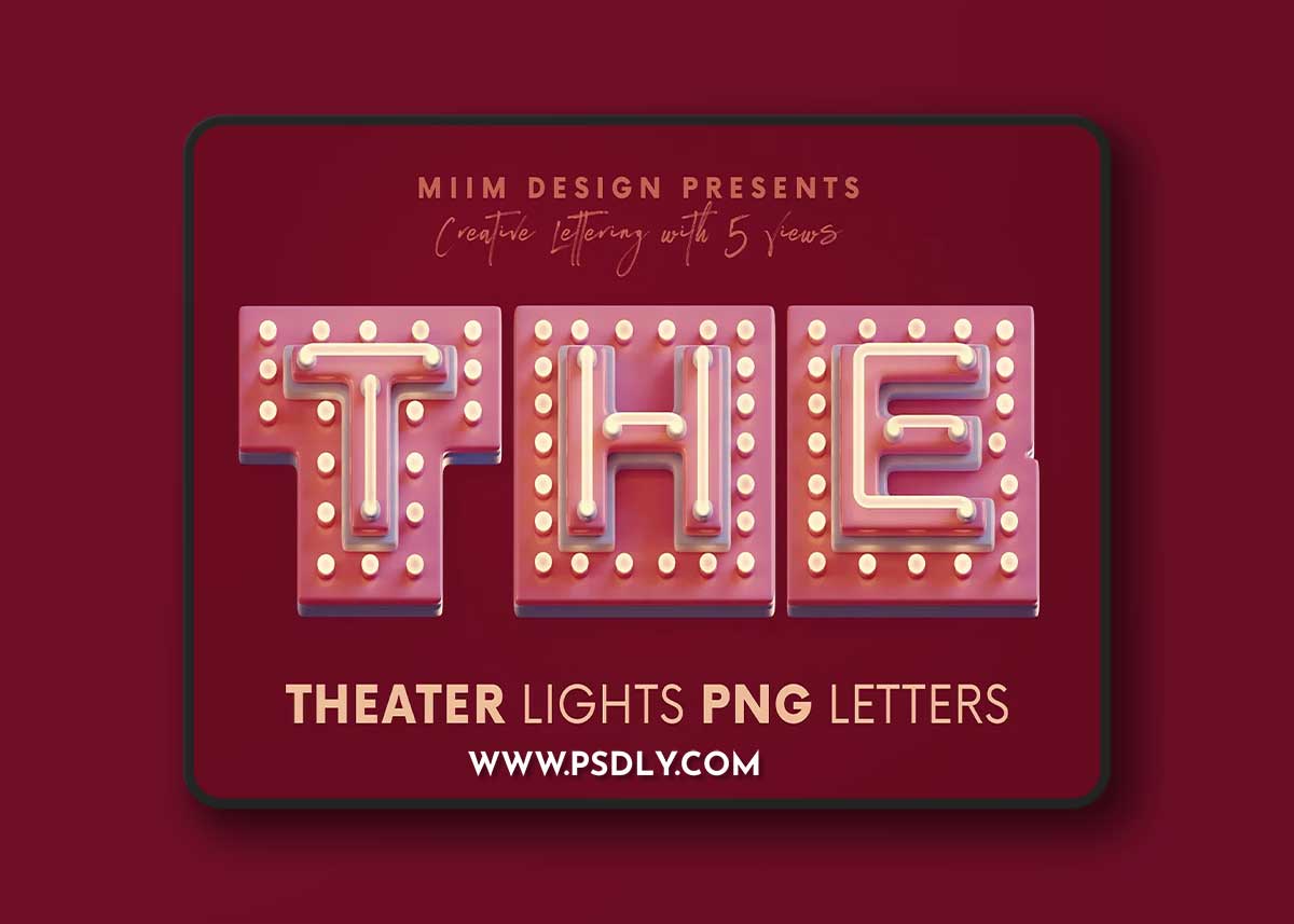 Creativemarket - Theater Lights - 3D Lettering 12646336
