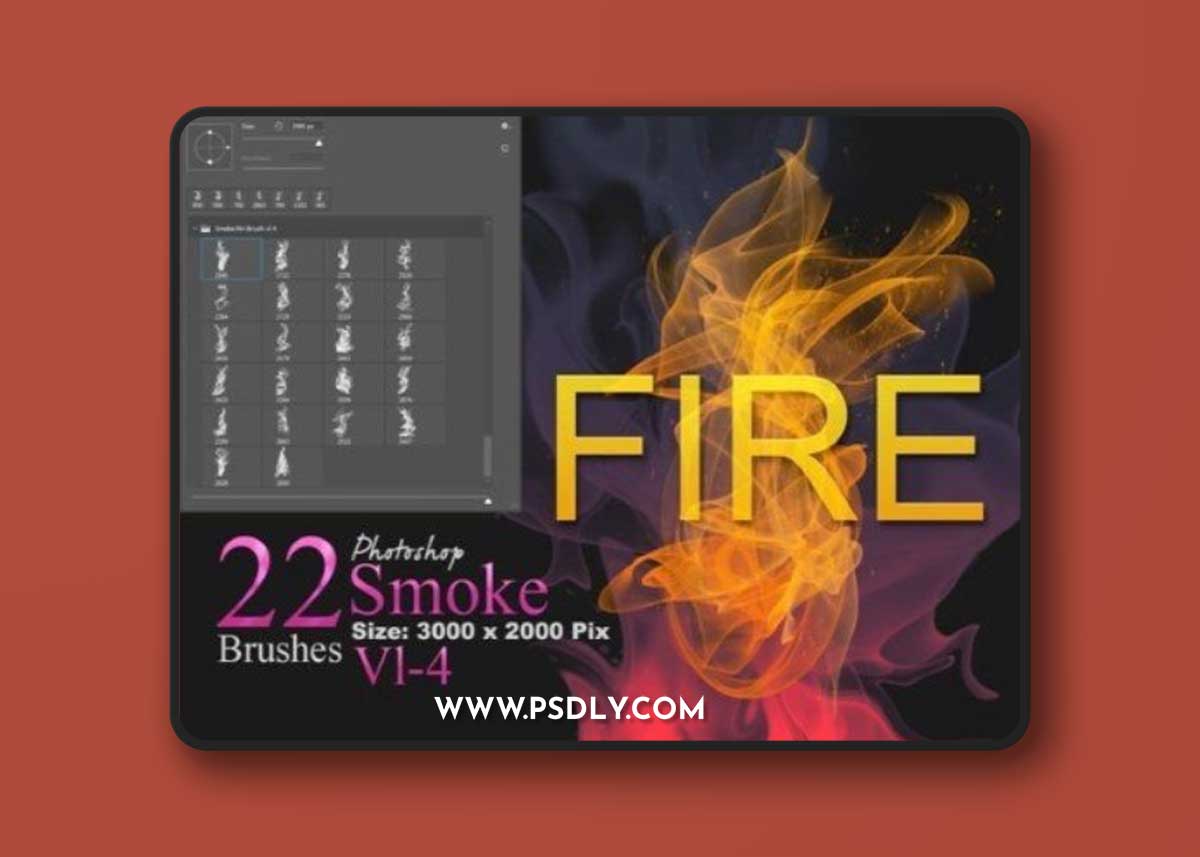 Fire and Smoke Photoshop Brushes