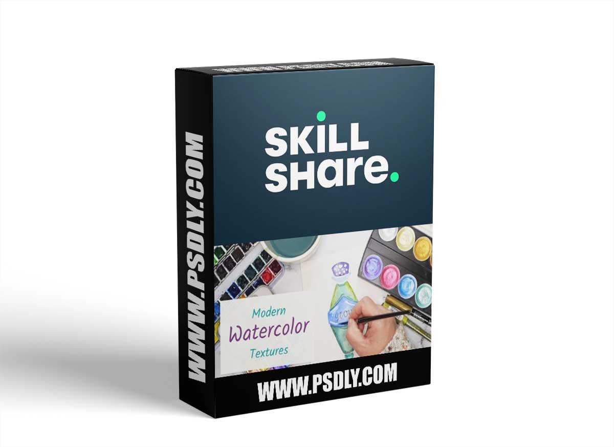 Modern Watercolor Textures & Techniques: Fun Watercolor Bottles - Includes Free Bottle Line Drawings