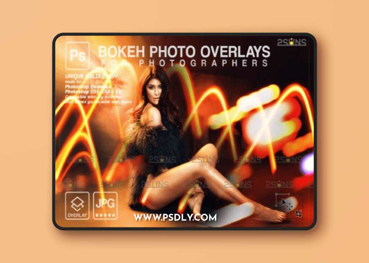 Neon Overlays, Bokeh Overlay Photoshop