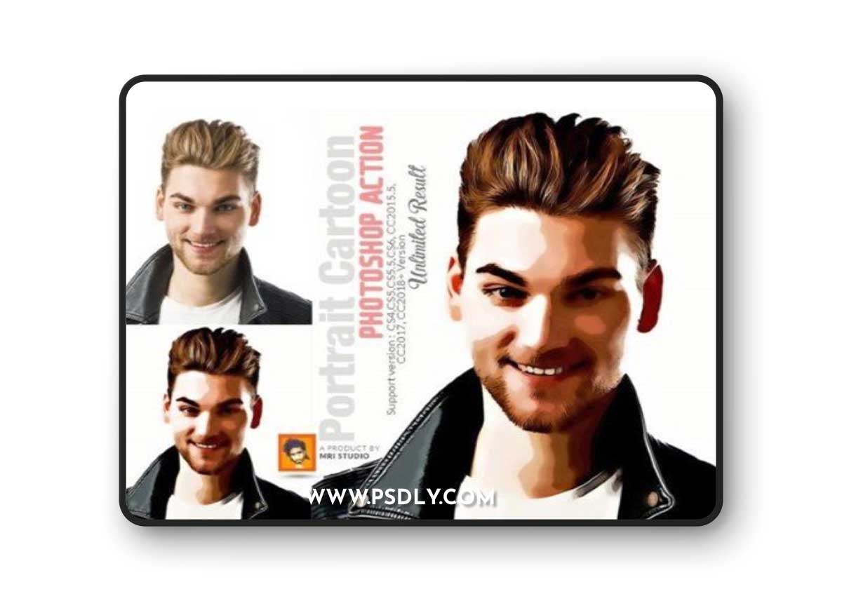 Portrait Cartoon Photoshop Action