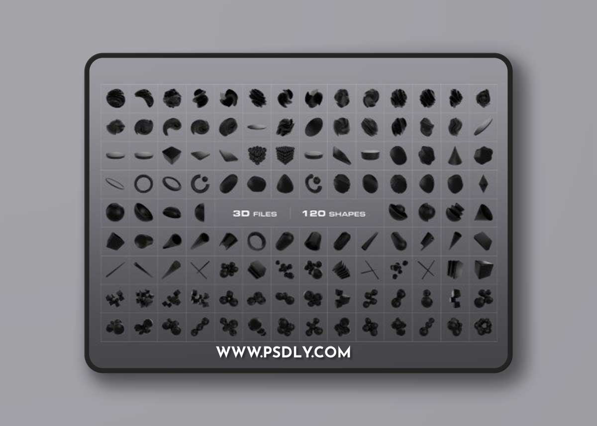 UI8 - 3D Black Shapes Collection