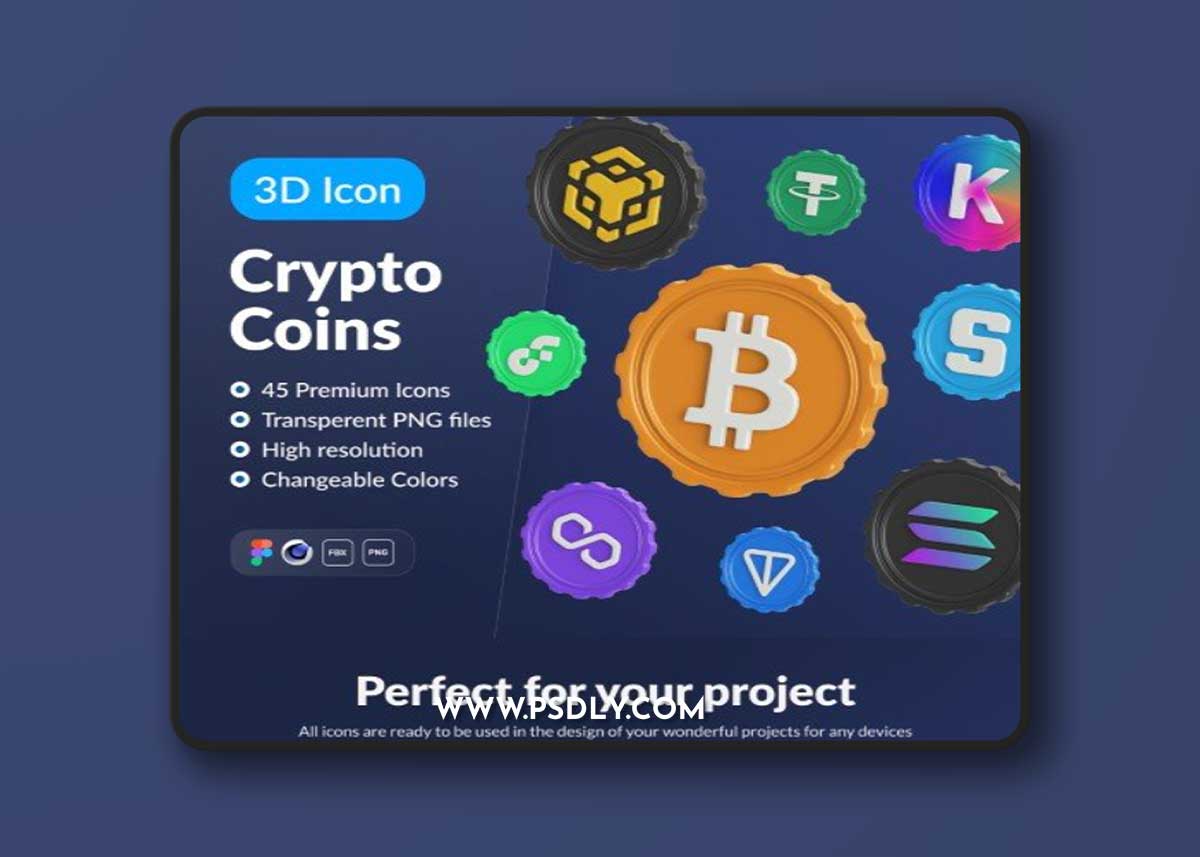 UI8 - Crypto Coins: 3D Icon Set