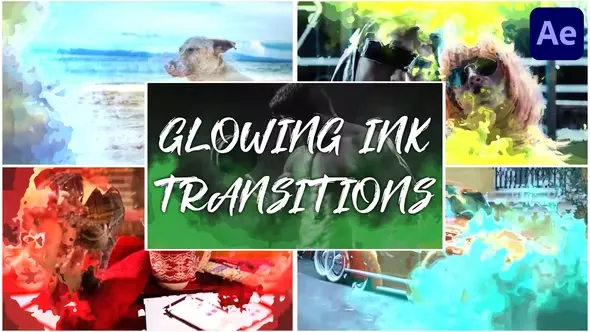 Videohive Glowing Ink Transitions for After Effects 44503032