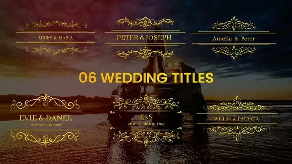 Videohive Golden Fonts Wedding Titles 44200705