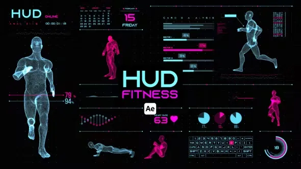 Videohive HUD Fitness for After Effects 44657728