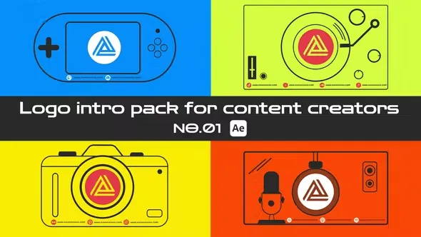 Videohive Logo intro pack for content creators 44334748