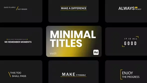 Videohive Minimal Titles 01 for After Effects 44259463