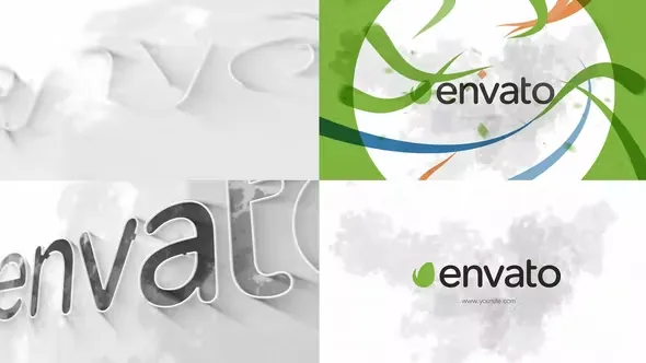 Watercolor Stroke Logo Reveal