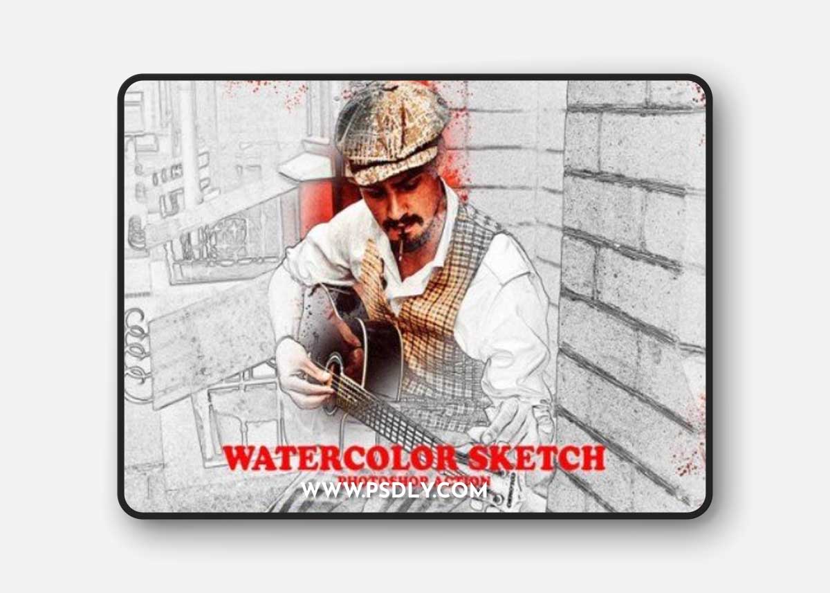 Watercolor Sketch Photoshop Action