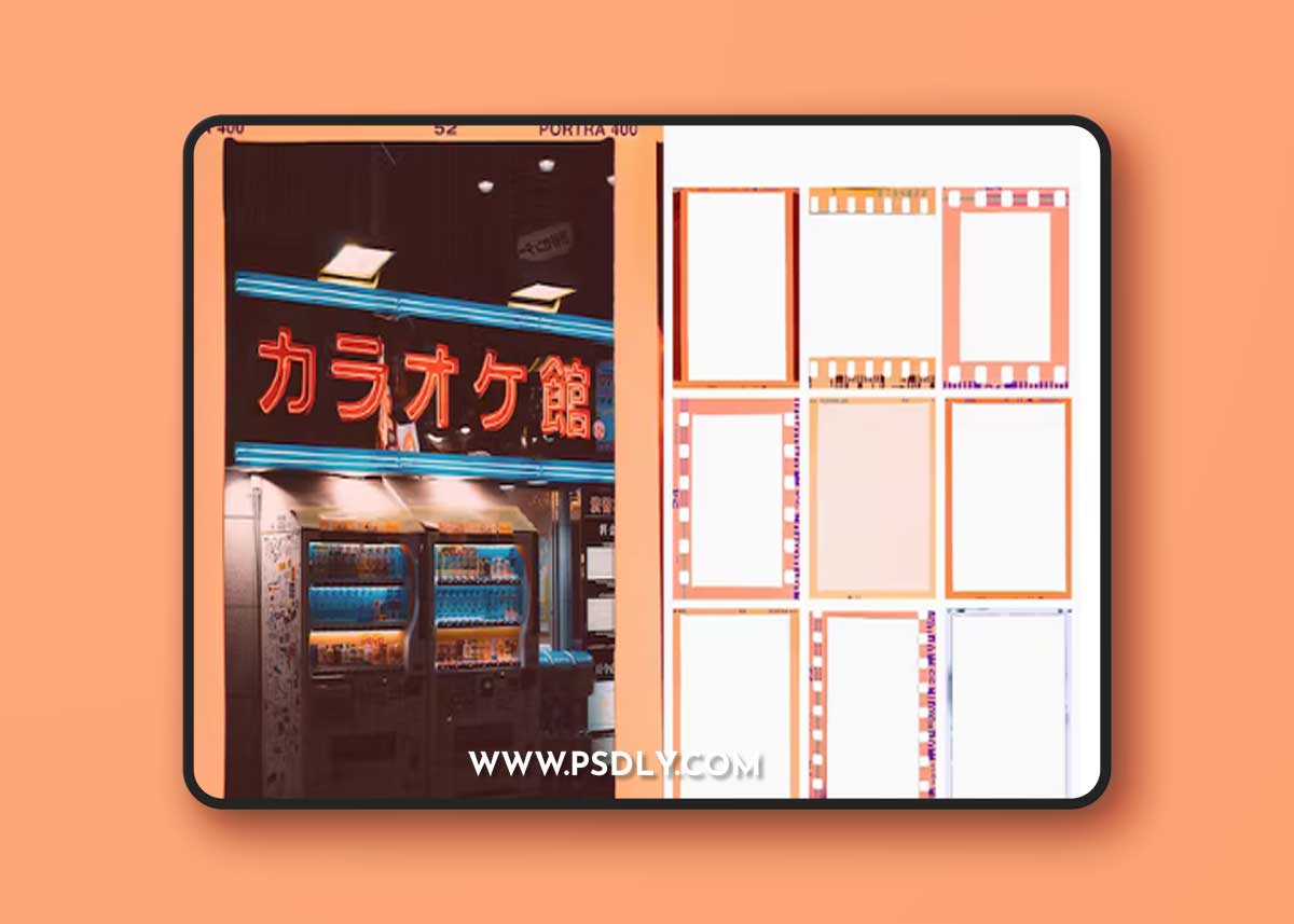 11 Vertical Instagram Post Film Frame Overlay
