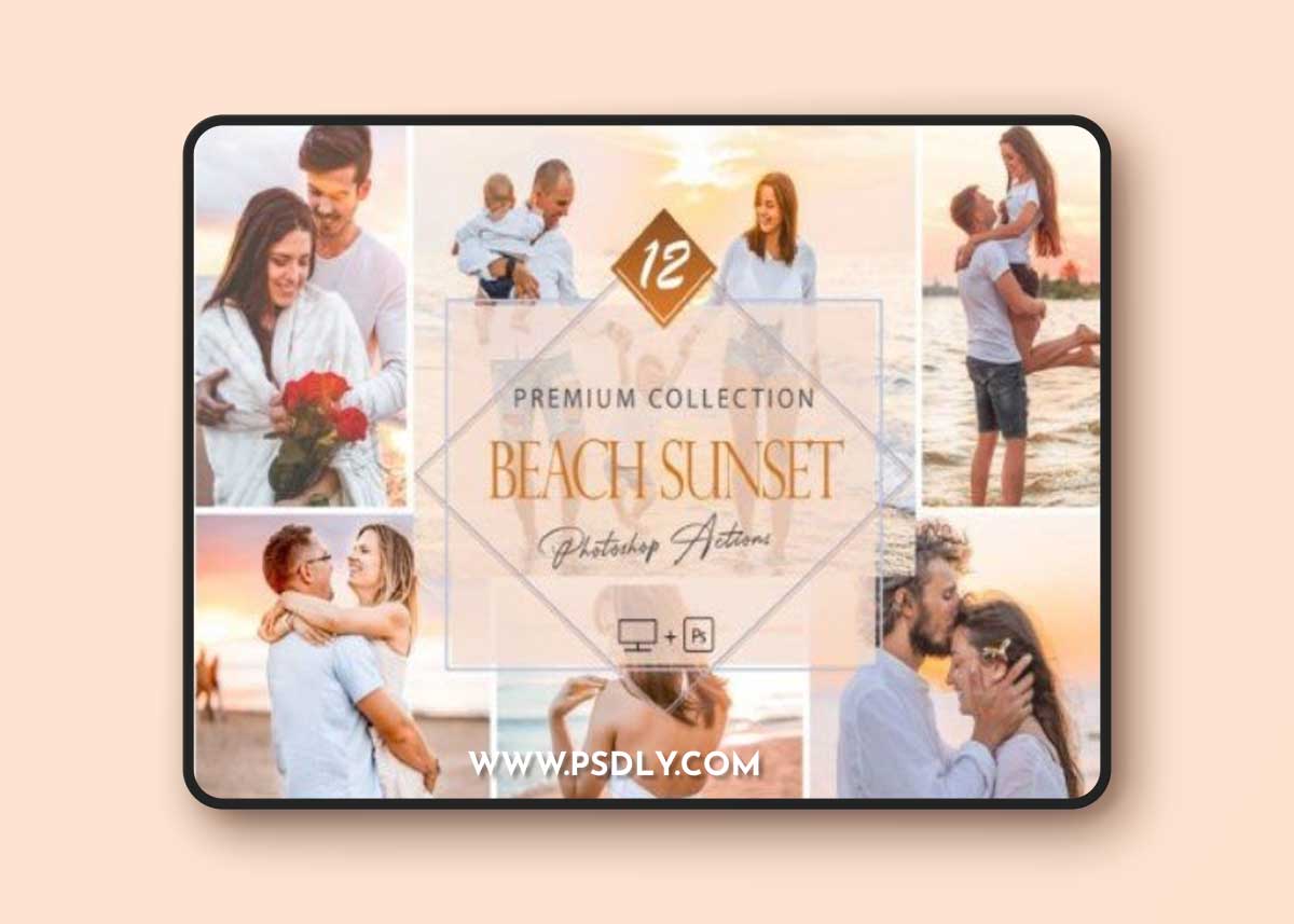 12 Photoshop Actions, Beach Sunset