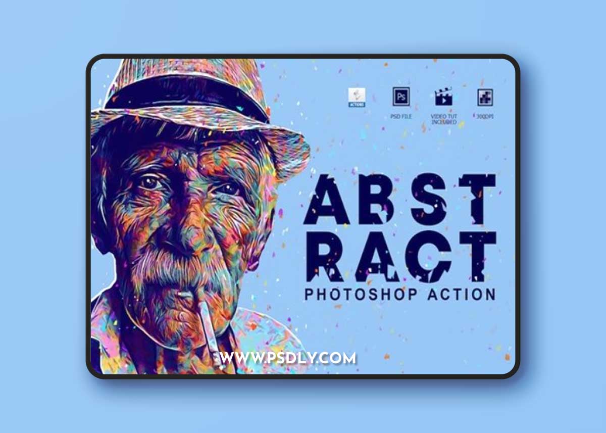 Abstract Art Photoshop Action J5KPLSM