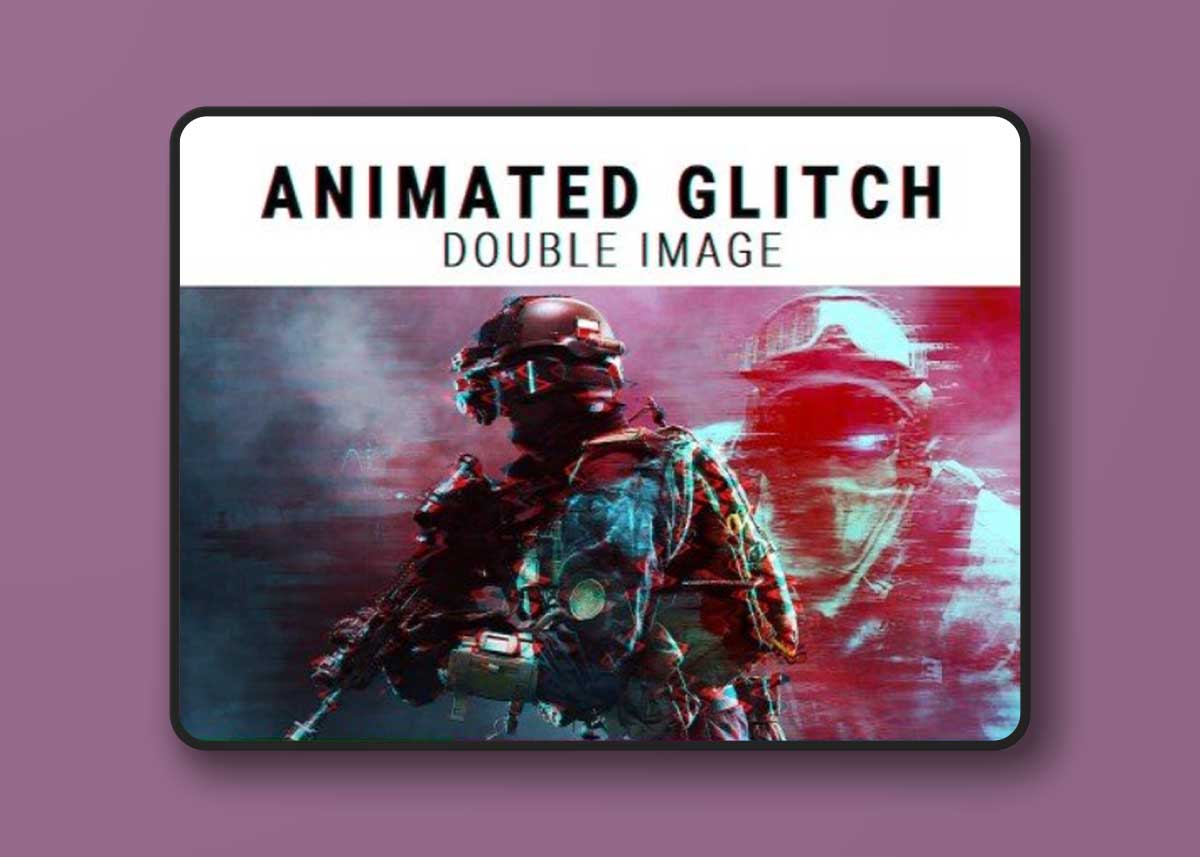 Animated Glitch Double Image Photoshop Action