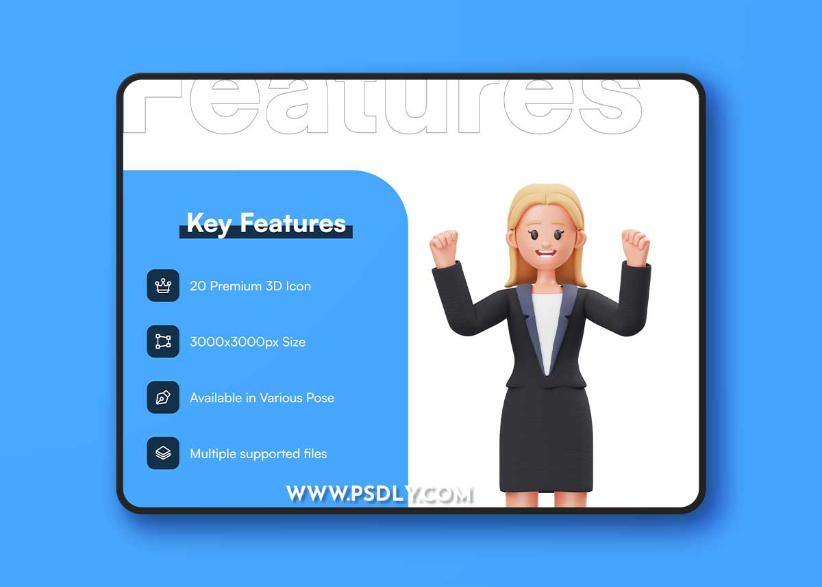 Business Woman 3D Character