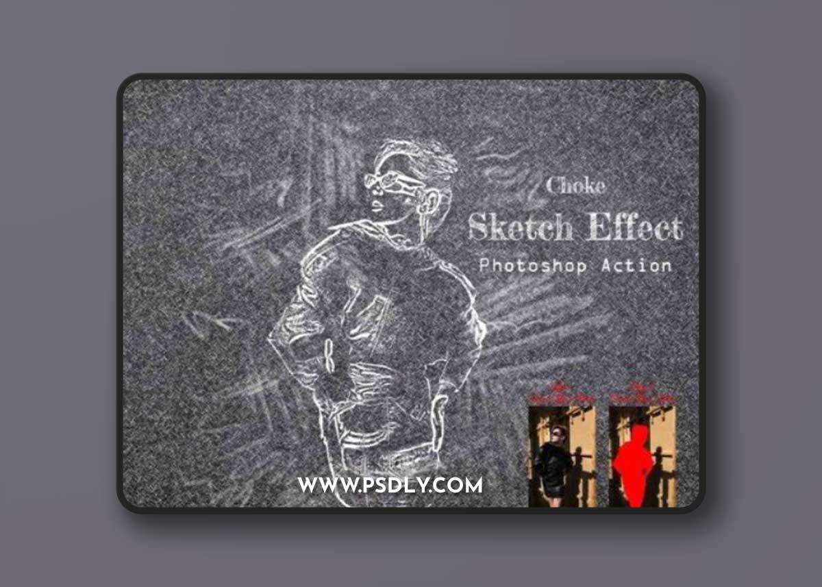 Choke Sketch Effect Photoshop Action