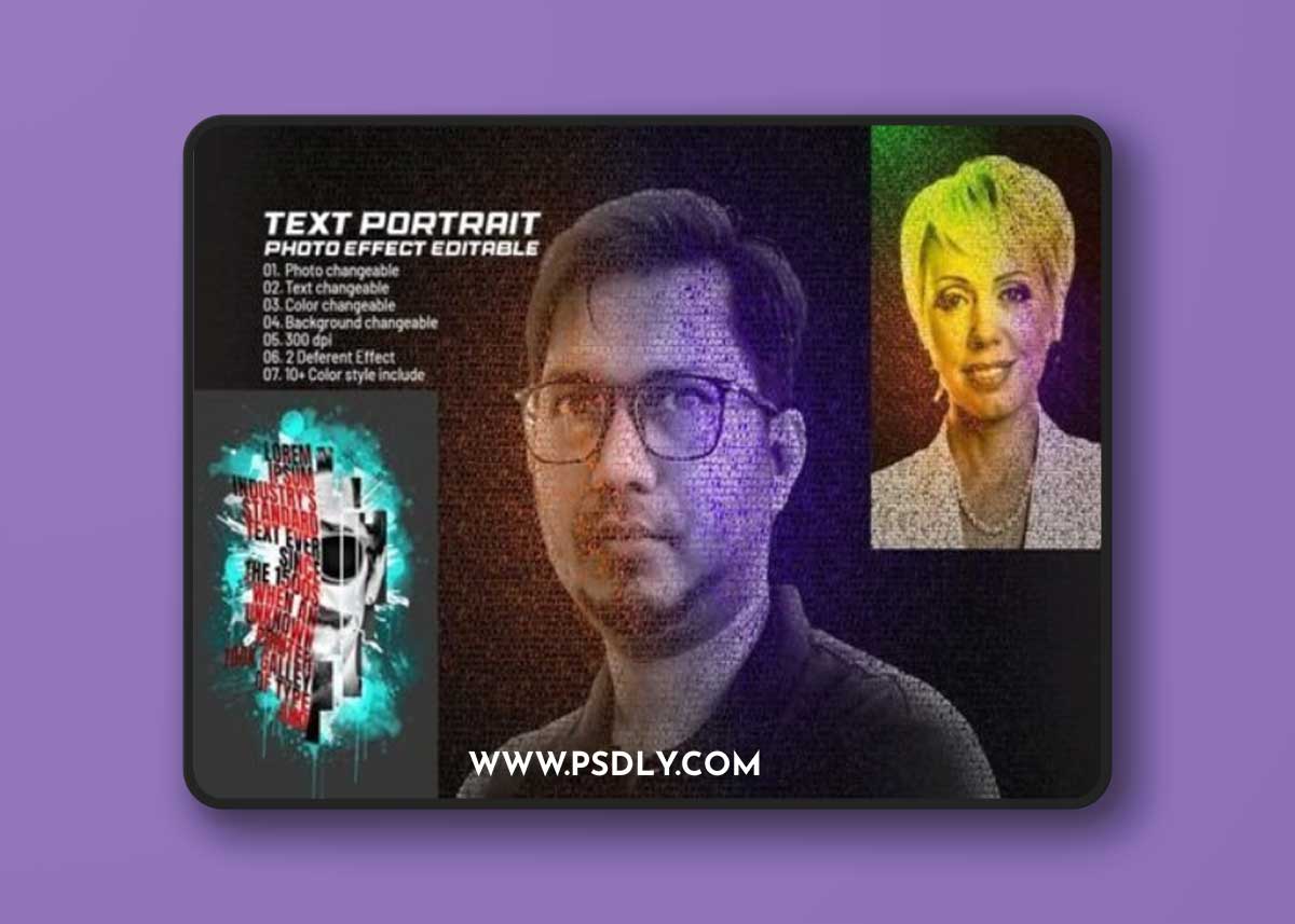 Easy Typography Portrait Effect