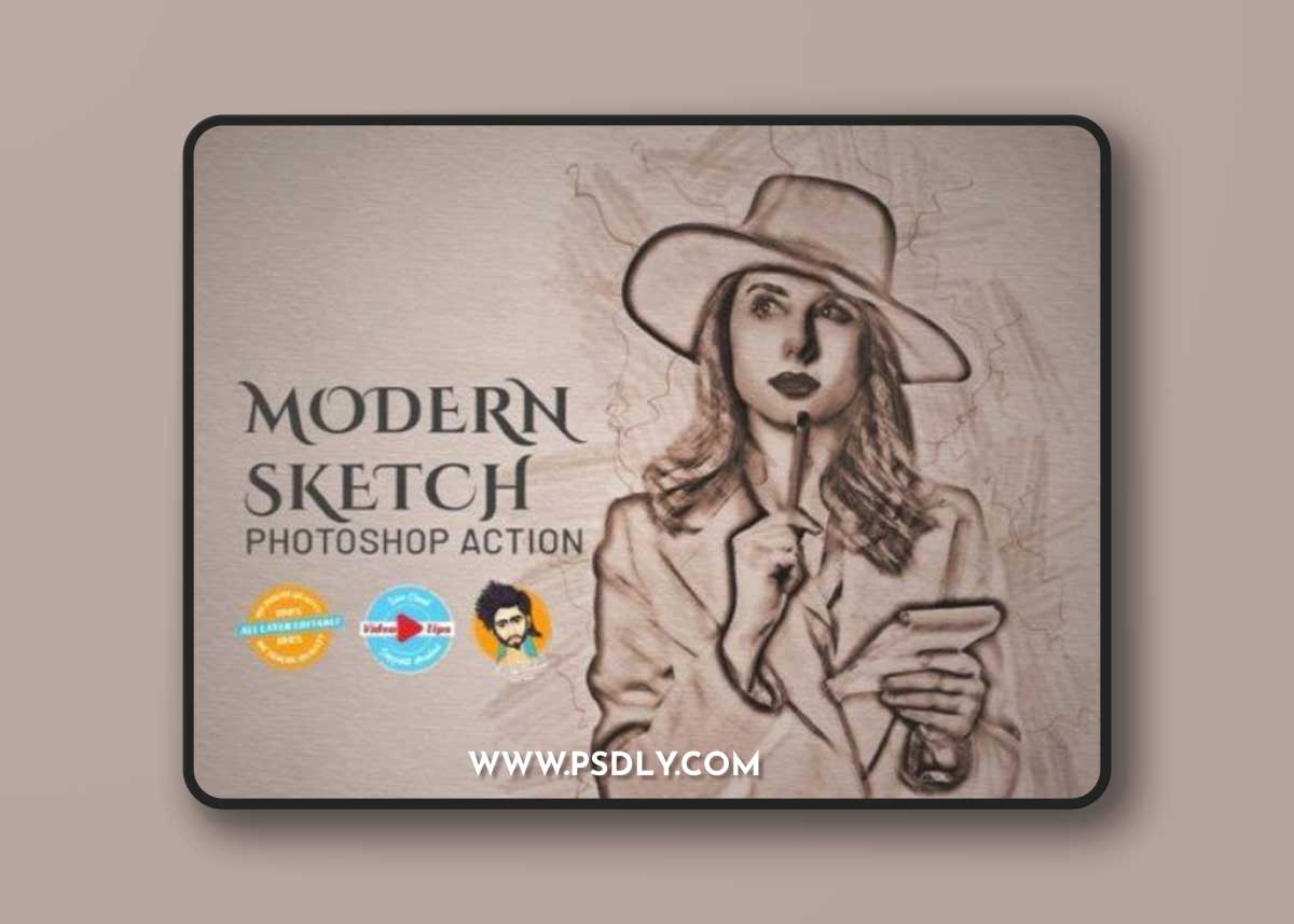 Modern Sketch Photoshop Action