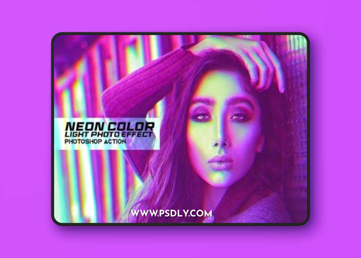 Neon Color Light Photo Effect