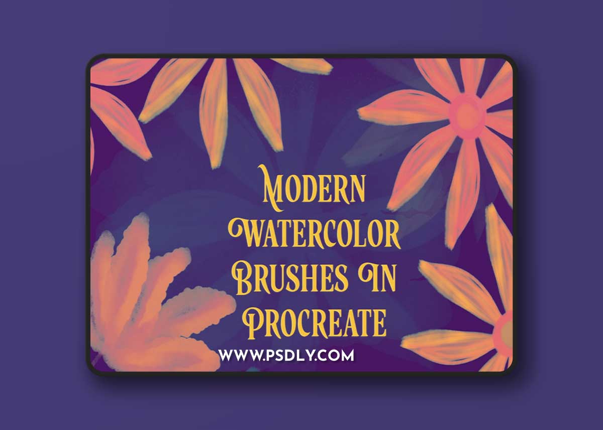 Procreate Brushes - Modern Watercolor TDTB52V