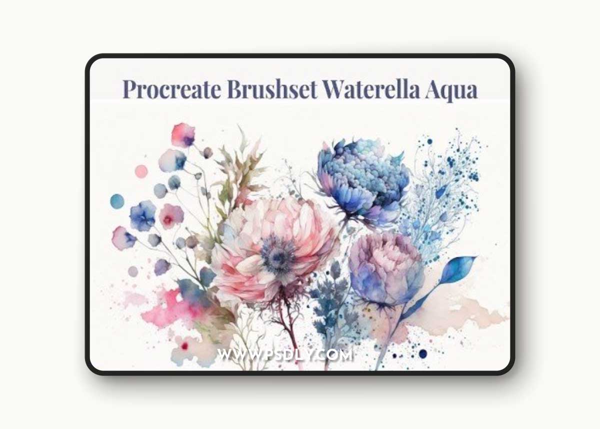 Procreate Brushes Waterella - Watercolor Aqua