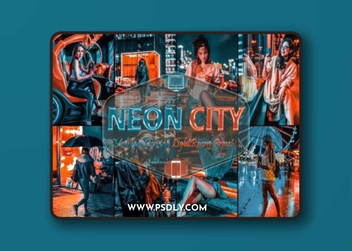 12 Neon City Lightroom Presets, Urban