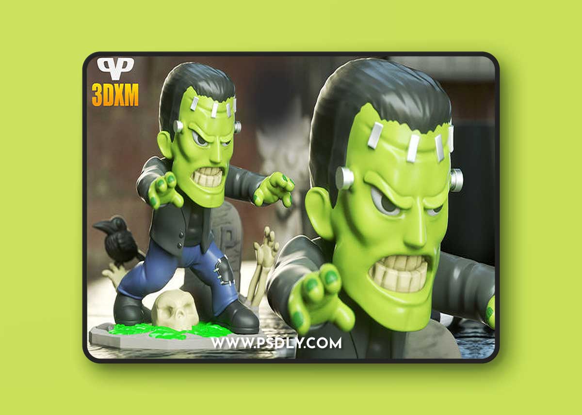 3DXM - Frankenstein Chibi – 3D Print Model