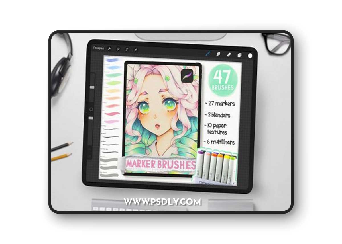 Copic Inspired Marker Brushes for Procreate