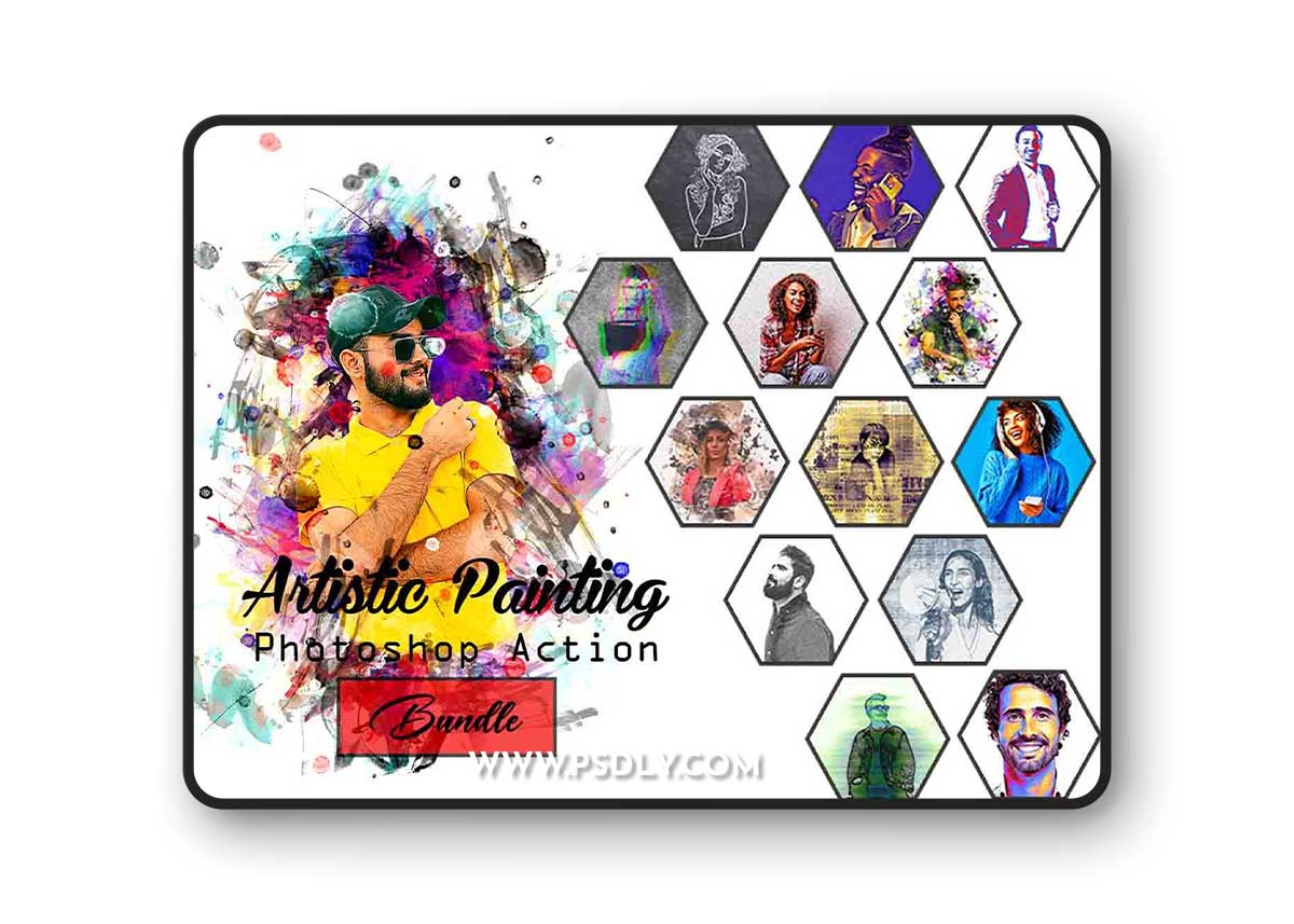 Creativemarket - Artistic Painting PS Action Bundle 16484564