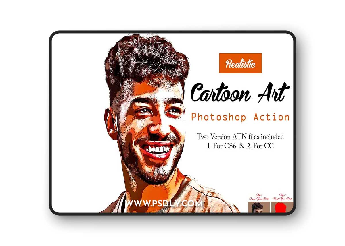 Creativemarket - Realistic Cartoon Art Photoshop Action 16530456
