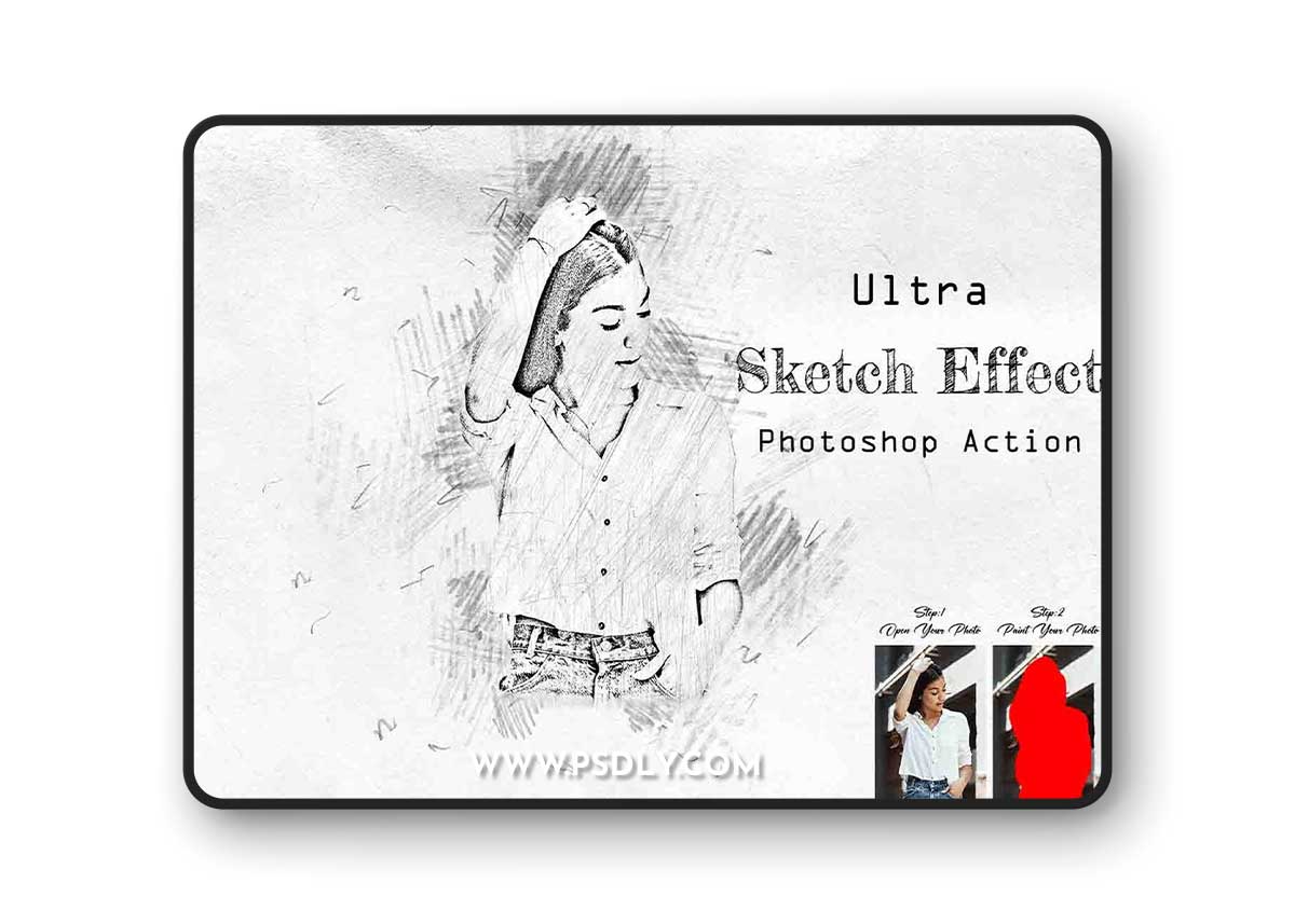 Creativemarket - Ultra Sketch Effect Photoshop Action 16488416