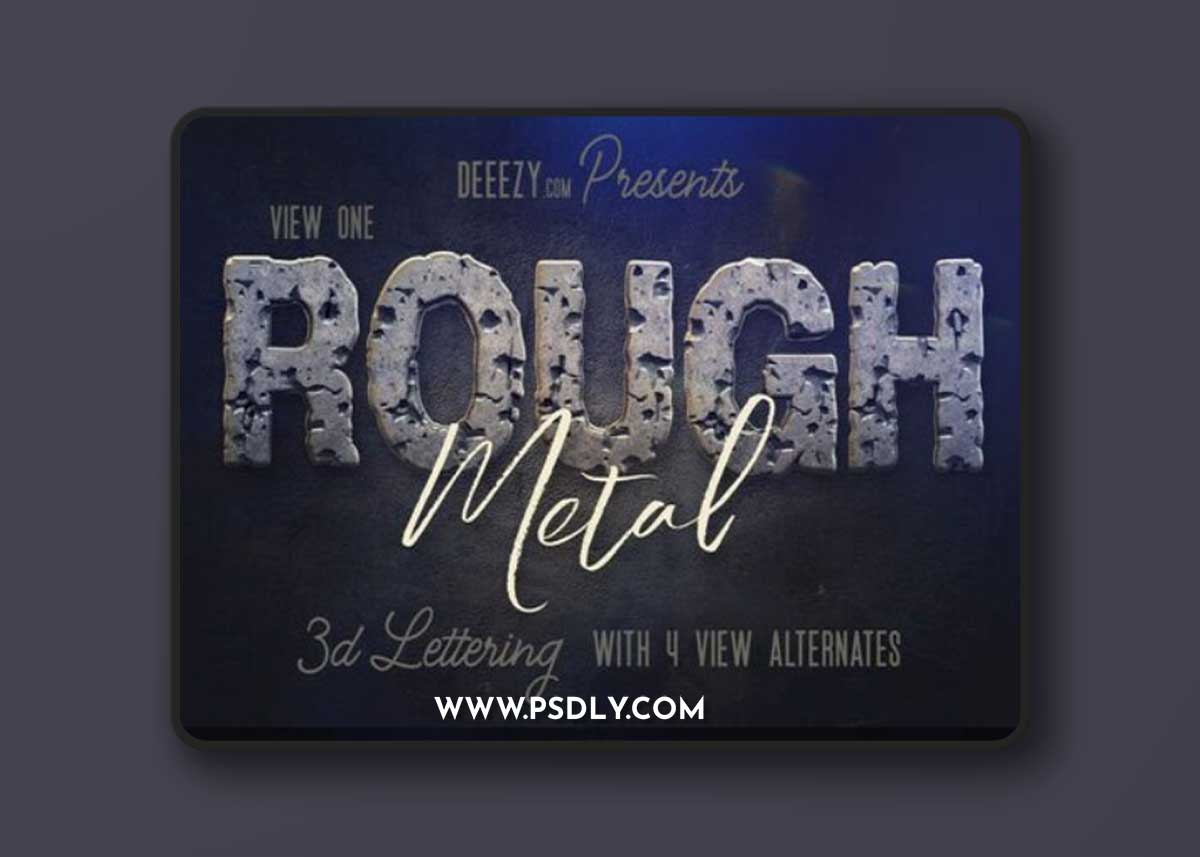 Rough Metal 3D Lettering