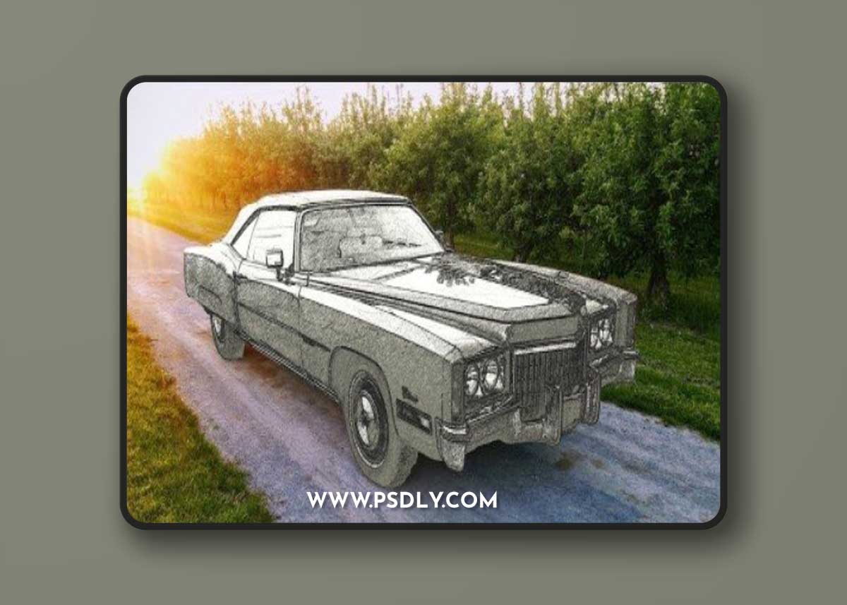 Selective Sketch Photoshop Action