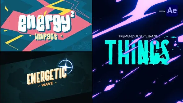Videohive 2D Energy Text Logo Reveals [After Effects] 45811523