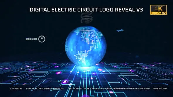 Videohive Digital Electric Circuit Logo Reveal- v3 45378656