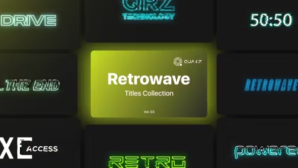 Videohive Retrowave Motion Titles Vol. 03 45405501