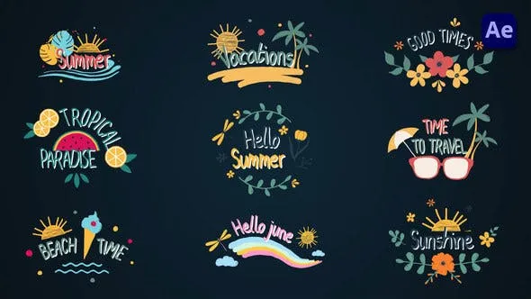 Videohive Summer travel titles [After Effects] 45577295