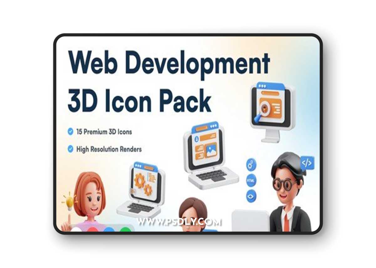 Web Development 3D Illustration HDHJN36