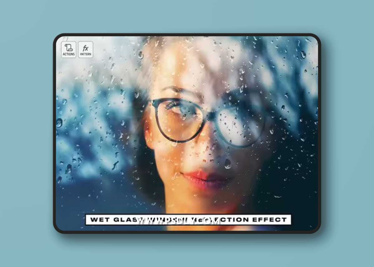 Wet Glass Window Reflection Effect