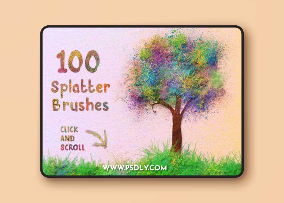 100 Ink Splatter Brushes for Photoshop