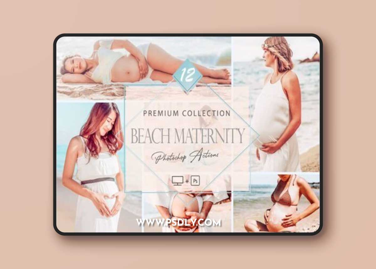 12 Photoshop Actions, Beach Maternity Ps