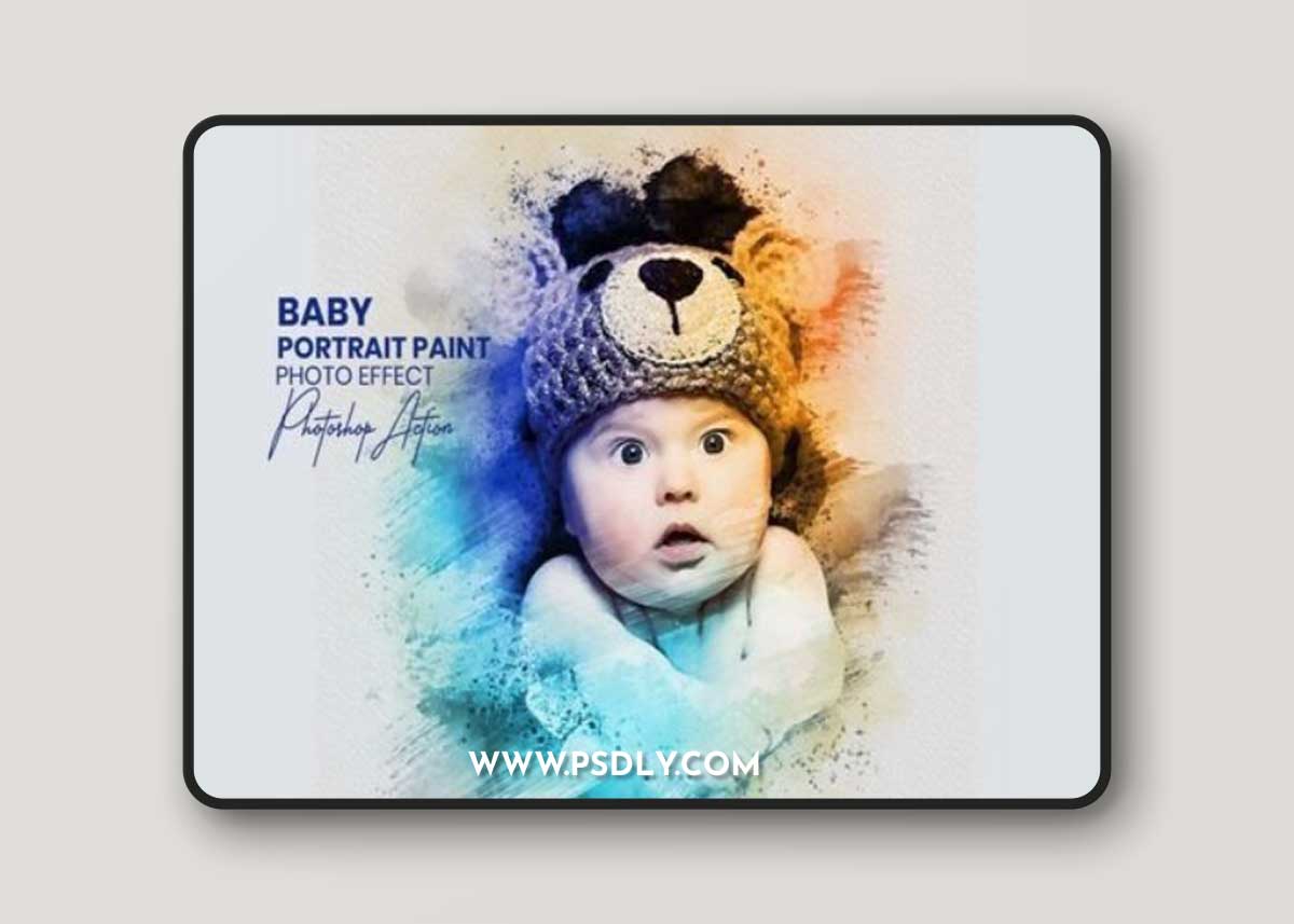 Baby Portrait Paint Photo Effect